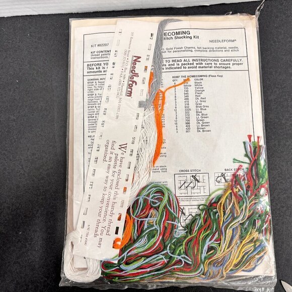 Counted Cross Stitch Stocking Kit The Homecoming Christmas Collection Charmables - Picture 6 of 6